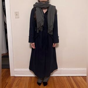 Gallery waterproof classy long trench coat made in Hong Kong, cotton shell